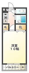 ハイツウインダム 1Kの間取図画像