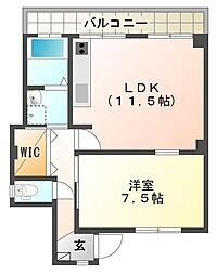幸崎ビル 1LDKの間取図画像