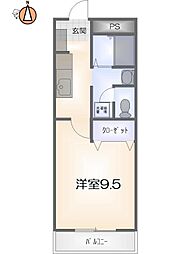 フィネス南昭和 1Kの間取図画像