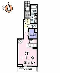 ピアニシモ ワンルームの間取図画像