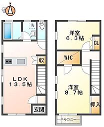 セレンディピティ3 2LDKの間取図画像