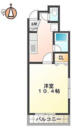 メゾン南昭和 1Kの間取図画像