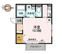 徳島県徳島市南沖洲1丁目（賃貸アパート1R・1階・27.77㎡） その2