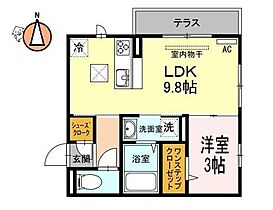 徳島県徳島市南佐古七番町（賃貸アパート1LDK・1階・32.80㎡） その2