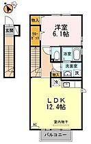 徳島県徳島市北矢三町3丁目（賃貸アパート1LDK・2階・50.60㎡） その2