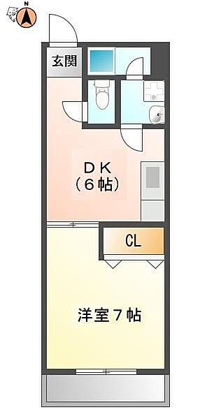 徳島県徳島市南矢三町1丁目(賃貸マンション1DK・2階・30.00㎡)の写真 その2