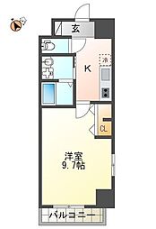 JR徳島線 徳島駅 徒歩12分の賃貸マンション 7階1Kの間取り