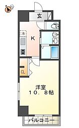 JR徳島線 徳島駅 徒歩12分の賃貸マンション 2階1Kの間取り