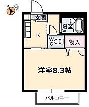 徳島県徳島市安宅1丁目（賃貸アパート1K・2階・25.13㎡） その2