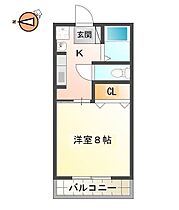 徳島県徳島市南矢三3丁目（賃貸アパート1K・2階・26.50㎡） その2