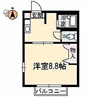 徳島県徳島市中前川町2丁目（賃貸アパート1K・2階・27.39㎡） その2