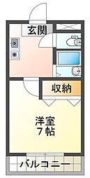 シングルス 1Kの間取図画像