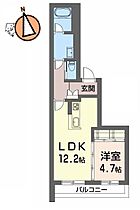 徳島県徳島市富田橋3丁目（賃貸マンション1LDK・3階・45.15㎡） その2