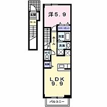 徳島県徳島市津田本町5丁目（賃貸アパート1LDK・2階・41.98㎡） その2