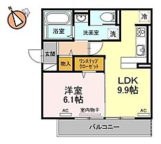 徳島県徳島市沖浜町居屋敷（賃貸アパート1LDK・2階・40.93㎡） その2