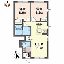 徳島県徳島市国府町早淵（賃貸アパート2LDK・1階・54.61㎡） その2