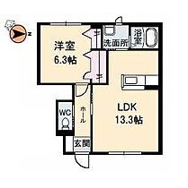 徳島県徳島市春日2丁目（賃貸アパート1LDK・1階・47.38㎡） その2