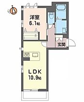 徳島県徳島市助任橋3丁目（賃貸マンション1LDK・3階・44.61㎡） その2