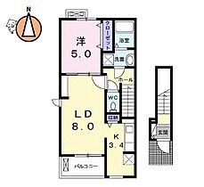 徳島県徳島市南島田町4丁目（賃貸アパート1LDK・2階・42.28㎡） その2