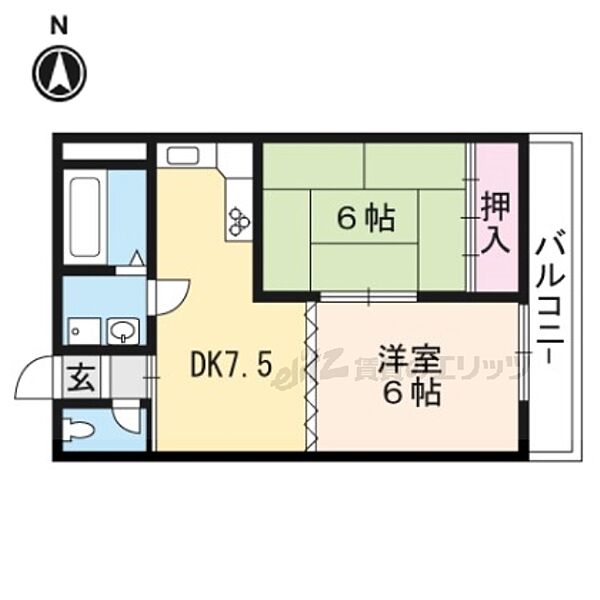 アード膳所 102｜滋賀県大津市中庄２丁目(賃貸マンション2DK・1階・37.00㎡)の写真 その2