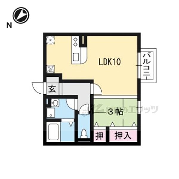 滋賀県大津市坂本７丁目(賃貸アパート1LDK・2階・35.32㎡)の写真 その2