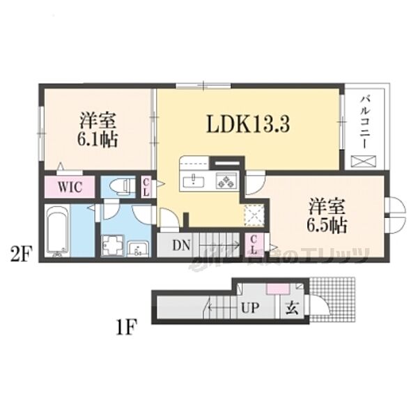 グラン　シエル 204｜滋賀県大津市見世２丁目(賃貸アパート2LDK・2階・59.55㎡)の写真 その2