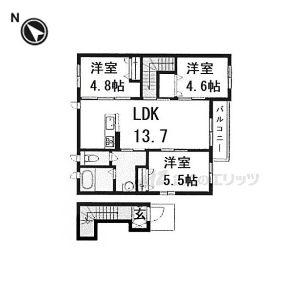 グラン　アルカディア 201｜滋賀県長浜市神照町(賃貸アパート3LDK・2階・65.77㎡)の写真 その2