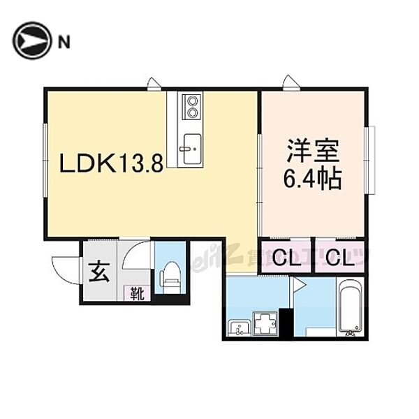 エーツーハウス 101｜滋賀県草津市追分８丁目(賃貸アパート1LDK・2階・47.30㎡)の写真 その2