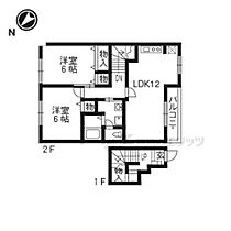 リトルグリーブ 204 ｜ 滋賀県近江八幡市西庄町（賃貸アパート2LDK・2階・65.64㎡） その2