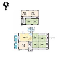 JR東海道・山陽本線 草津駅 徒歩30分の賃貸一戸建て 2階9LDKの間取り
