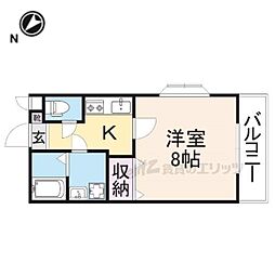 ＮＩＮＥ　ＢＯＸ 3階1Kの間取り