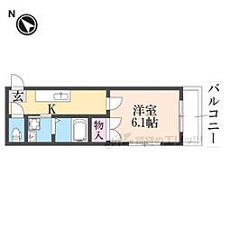 FFコーポひらた 1階1Kの間取り