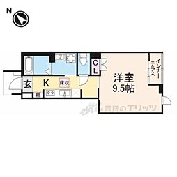 仮称）室町アパート新築工事 1階1Kの間取り
