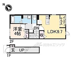 VALENTE  SAZANAMI  (ヴァレンテ サザナミ) 1LDKの間取図画像