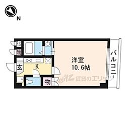 JR東海道・山陽本線 守山駅 徒歩3分の賃貸マンション 6階1Kの間取り
