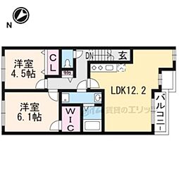 サニーコート花しょうぶ 2階2LDKの間取り
