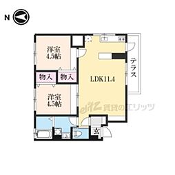 RFマンション 2LDKの間取図画像