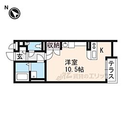 ミランダKUNISAN ワンルームの間取図画像