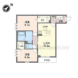 エクセルVI 2LDKの間取図画像