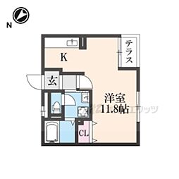 シャトレー3番館 ワンルームの間取図画像