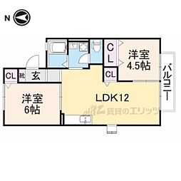 ウイローハウス 2LDKの間取図画像