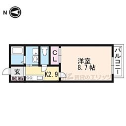 ドミトリー7 1Kの間取図画像