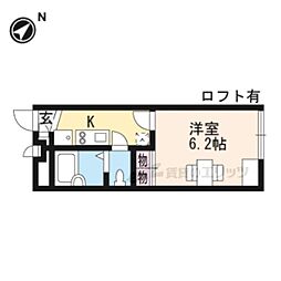 レオパレスアビデ宇尾町 1Kの間取図画像