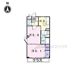 サンロイヤル 2Kの間取図画像