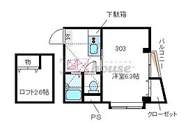 東京都中野区新井１丁目（賃貸マンション1K・3階・24.90㎡） その2