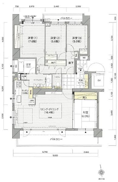 間取りを拡大表示