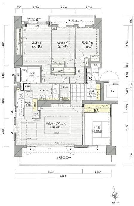 4LDK 間取り