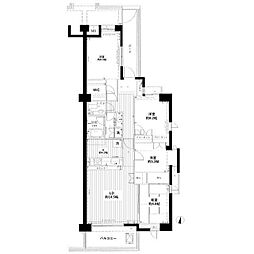 JR京浜東北・根岸線 根岸駅 徒歩8分の賃貸マンション 2階4LDKの間取り