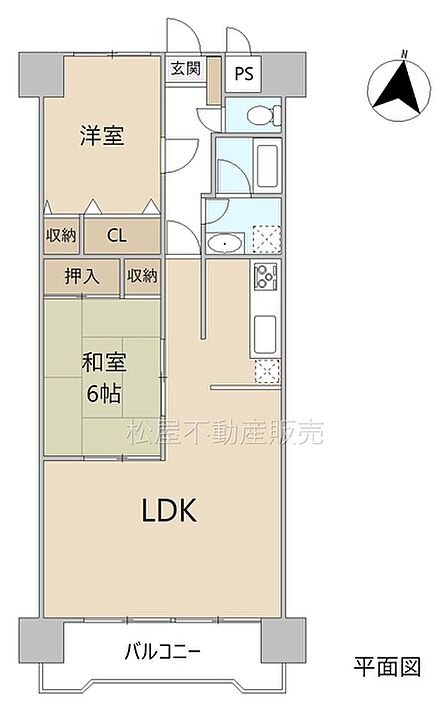 2LDK 間取り