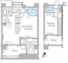 元麻布レジデンス 102 ｜ 東京都港区元麻布3丁目12-40（賃貸マンション1LDK・1階・86.25㎡） その2